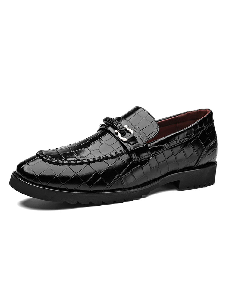 Zapatos de hombre | Zapatos mocasines para hombre Cómodos cuero de PU Detalles de metal Estampado de peces Slip-On - JT76046