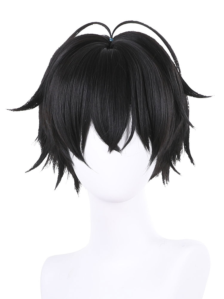 Anime verão tempo render shinpei ajiro peruca cosplay cabelo preto