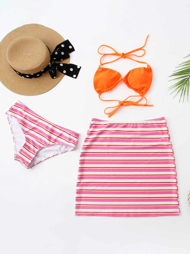 Women's Clothing Swimsuits & Cover-Ups | Bikini Swimsuit For Women Orange Summer Beach Bathing Suits - UU32144