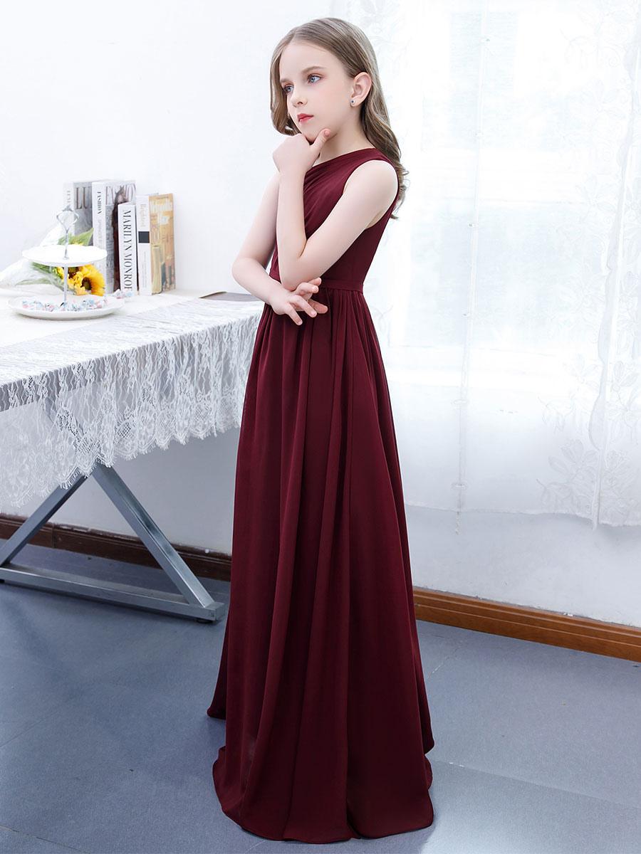 girls burgundy dress Junona Girls Burgundy Velvet Special Occasion Dress