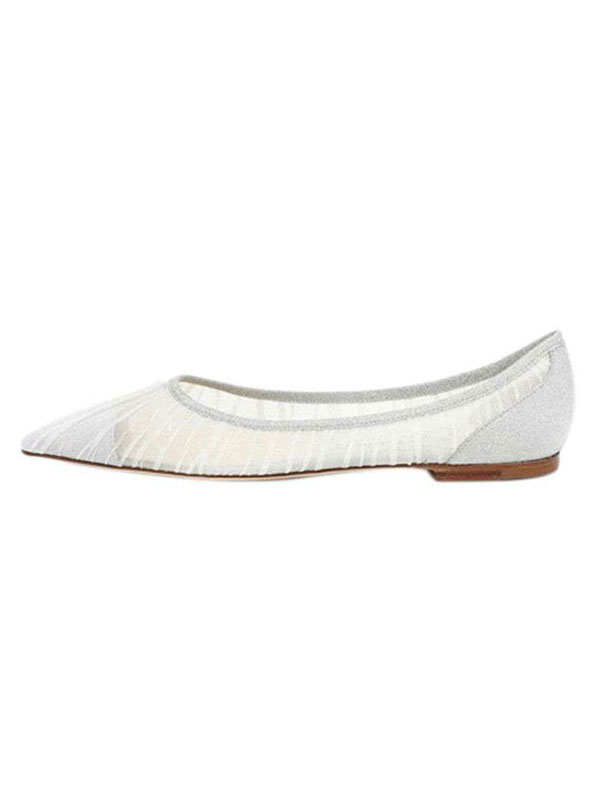 Shoes Occasion Shoes | Women's Mesh Wedding Flats Bridal Shoes - LV07957