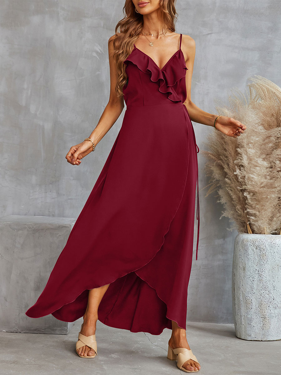 Women's Clothing Dresses | Maxi Dress Sleeveless Polyester Floor Length Dress - ND44050