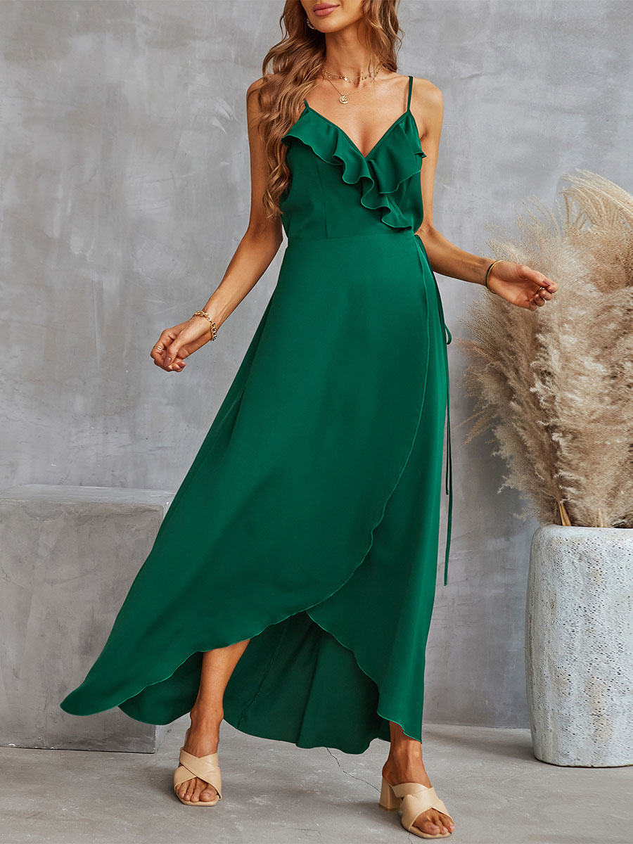 Women's Clothing Dresses | Maxi Dress Sleeveless Polyester Floor Length Dress - GX40953