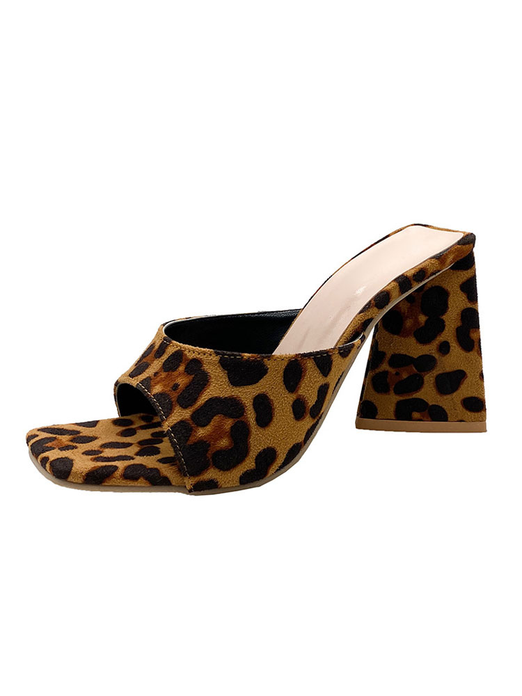 Chaussures Chaussures femme | Sandales à talons pour femmes Bout carré Sandales à talons épais Tige en micro suède - LT79265
