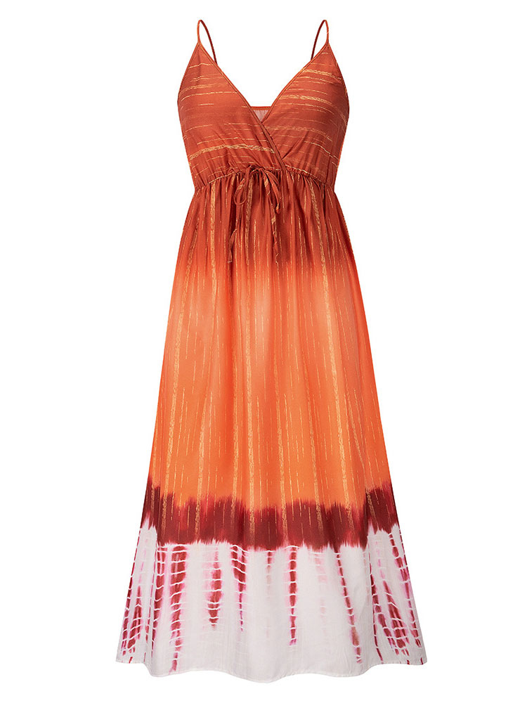 Women's Clothing Dresses | Boho Dress V-Neck Sleeveless Summer Dress - AB63454