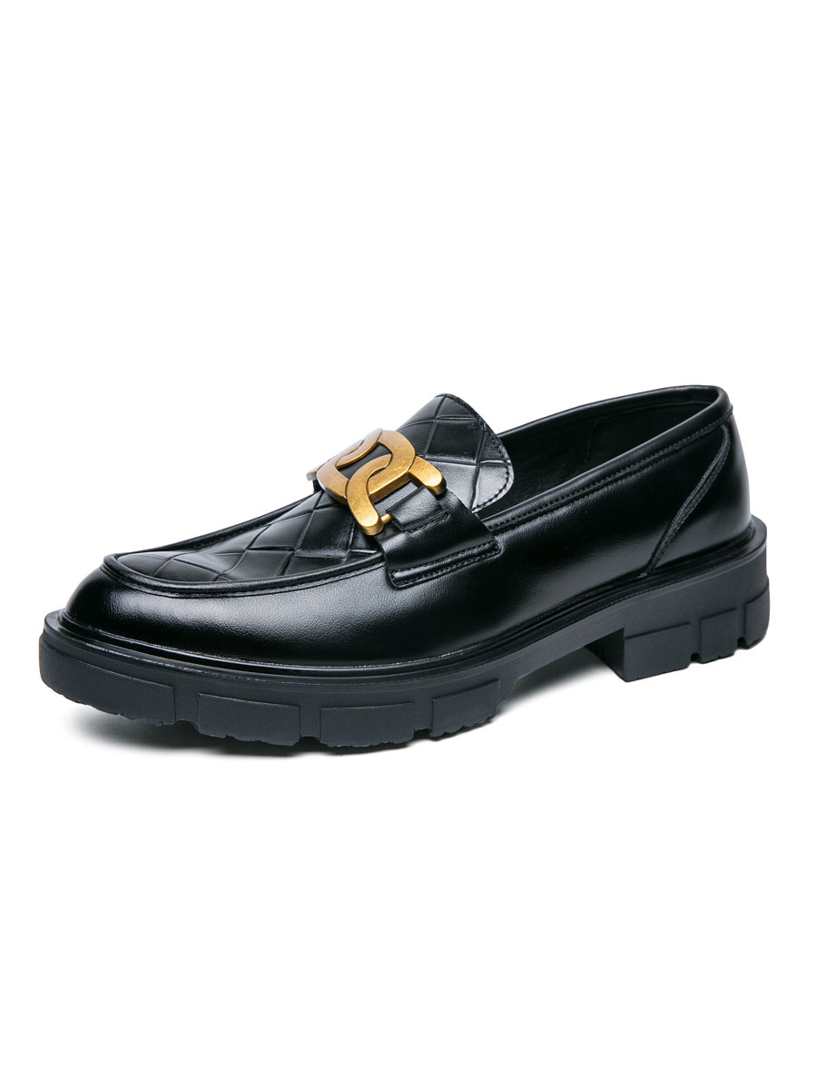 Zapatos de hombre | Zapatos mocasines para hombre Cómodos cuero de PU Detalles de metal Slip-On - WL14810