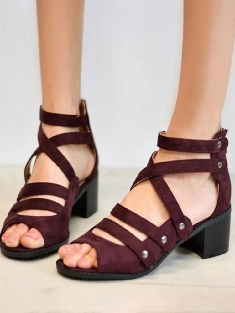 Chaussures Chaussures femme | Sandales à talons pour femmes Bout ouvert Sandales à talons épais Terry - YN84053