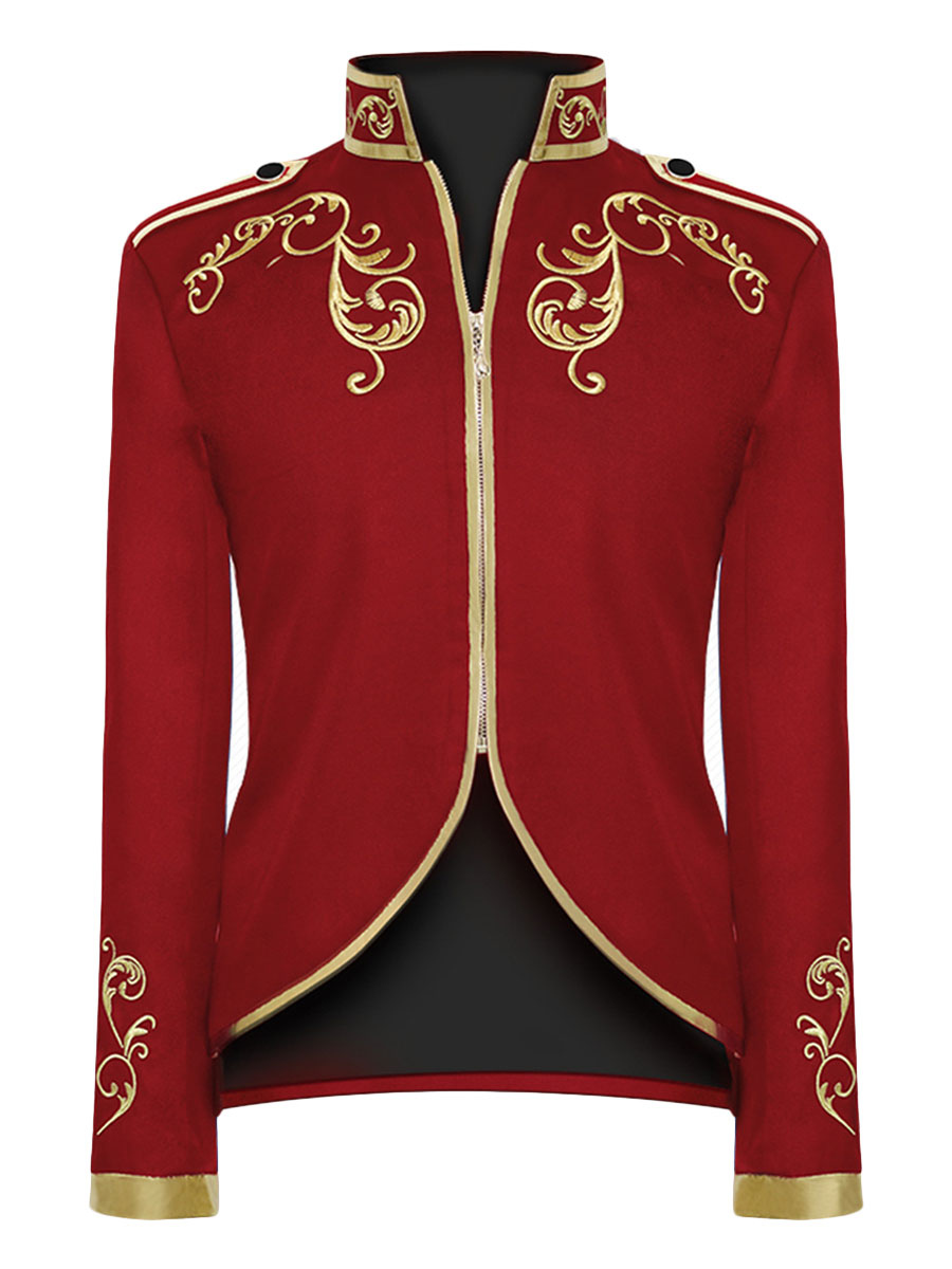 Costumes Costumes | White Vintage Top Vintage Polyester Long Sleeves Retro Costumes For Man - BF85490