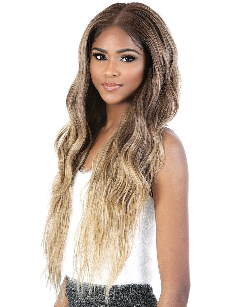 Women's Clothing Accessories | Long Wig For Woman Gold Curly Heat-resistant Fiber Casual Layered Long Synthetic Wigs - IW75264