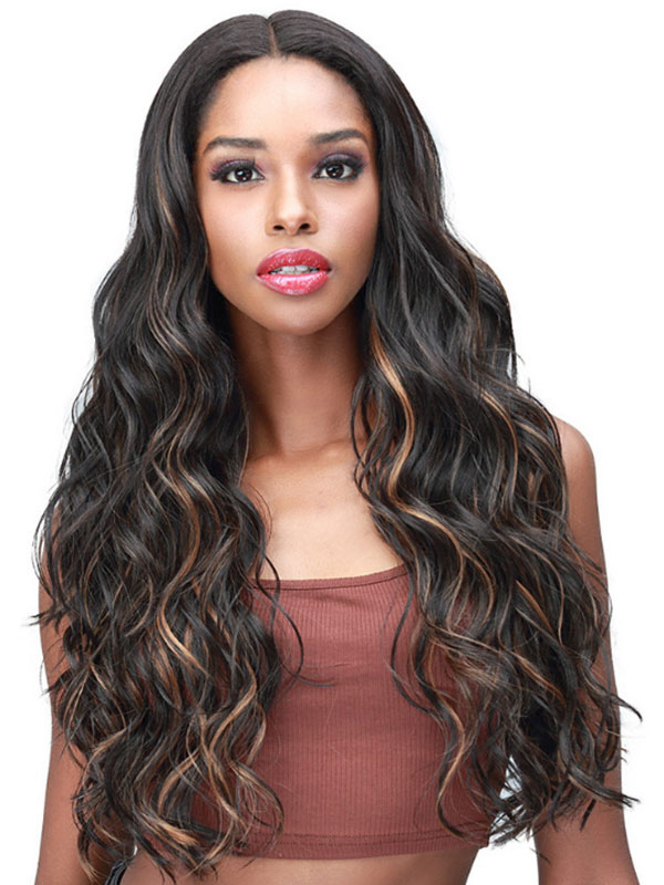 Women's Clothing Accessories | Women Long Wig Coffee Brown Curly Heat-resistant Fiber Casual Highlighting Hair Long Synthetic Wi