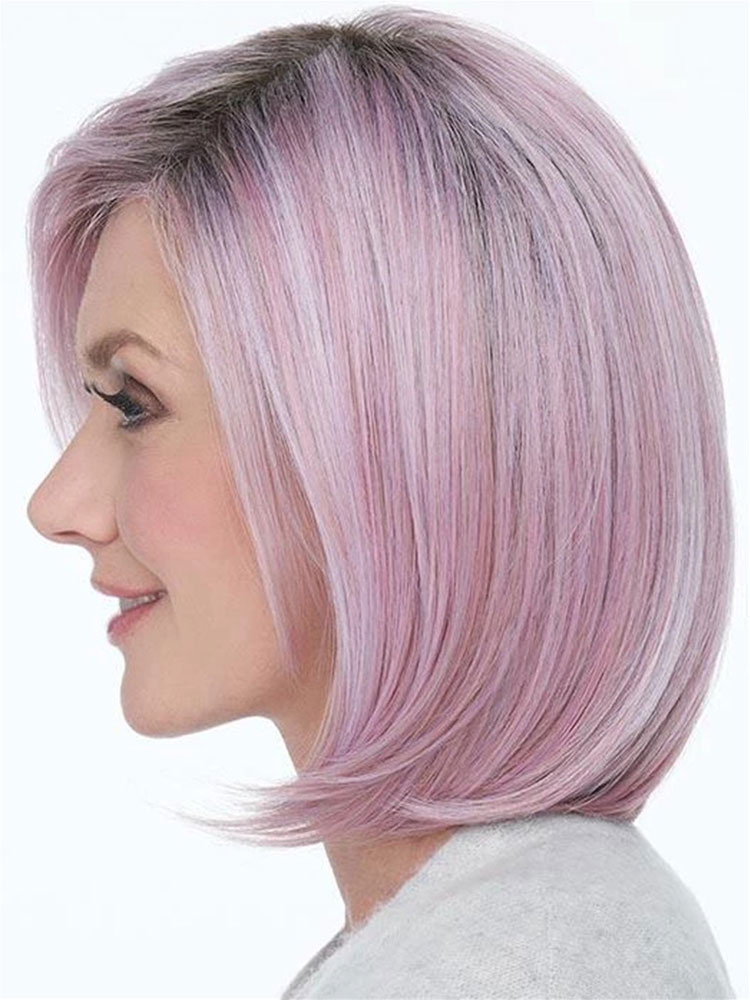 Women's Clothing Accessories | Synthetic Wigs Lavender Side-swept Bangs Heat-resistant Fiber Short Women's Short Wig For Women -