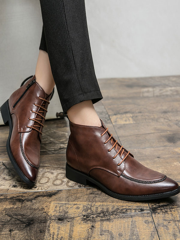 Shoes Men's Shoes | Boots For Men Fabulous PU Leather Pointed Toe - BX14120