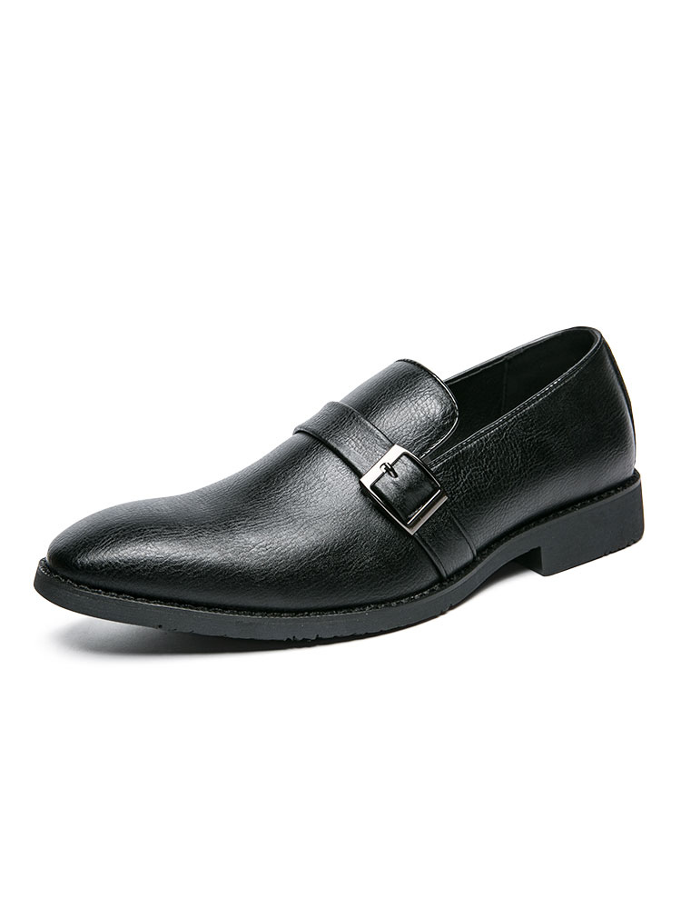 Zapatos de hombre | Mocasines para hombre Slip-On Monk Strap Punta redonda PU Cuero - YG02143