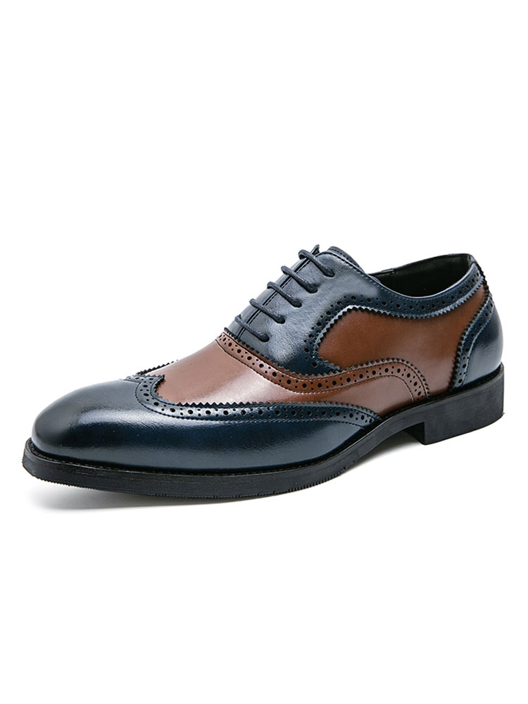 Zapatos de hombre | Zapatos De Vestir Para Hombre Moderno Punta Cuadrada Correa Ajustable PU Cuero - HC61755