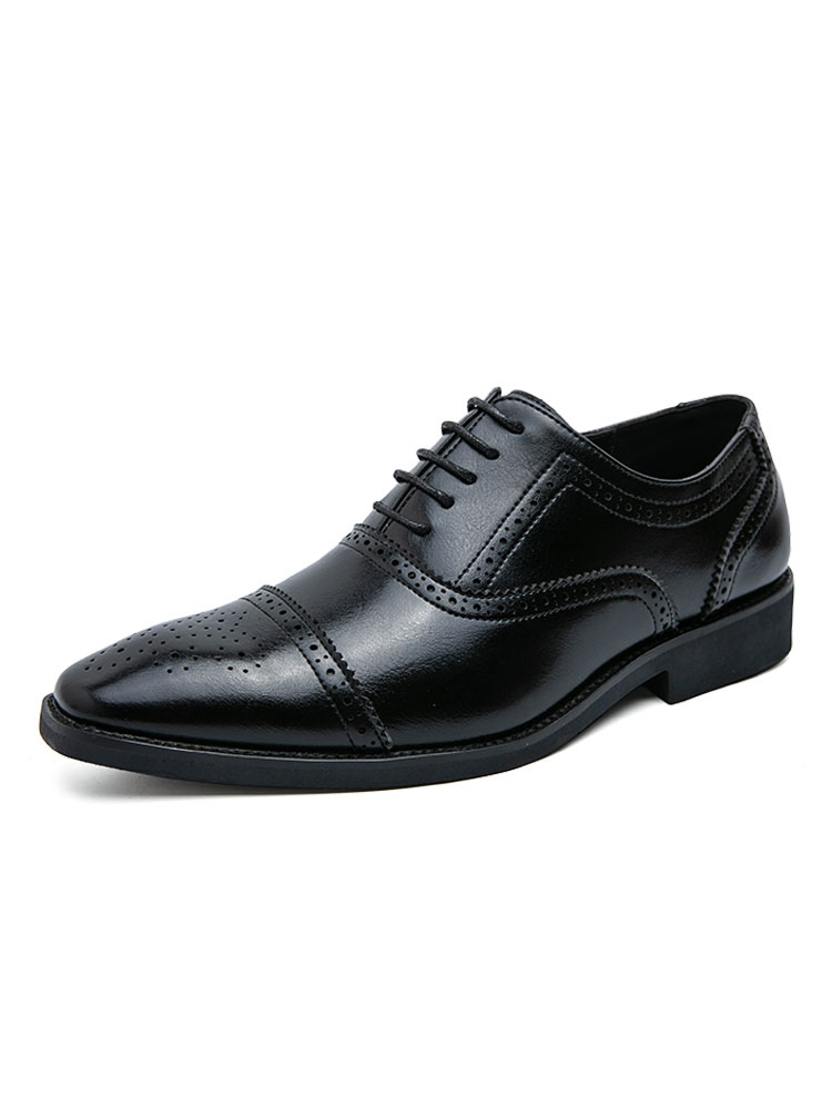 Zapatos de hombre | Zapatos de vestir para hombre Moda Punta cuadrada Correa Ajustable PU Cuero - PM71977