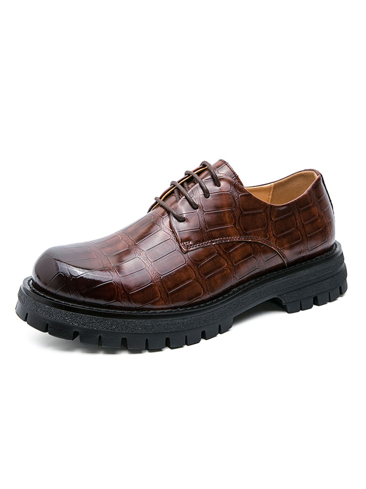 Zapatos de hombre | Zapatos de vestir para hombres Moda Punta redonda Correa Ajustable PU Cuero - JY10718