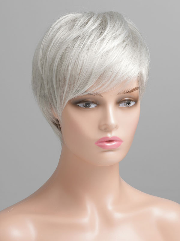 Women's Clothing Accessories | Human Hair Wigs For Women Silver Human Hair Casual Short Human Hair Wigs - GY77073