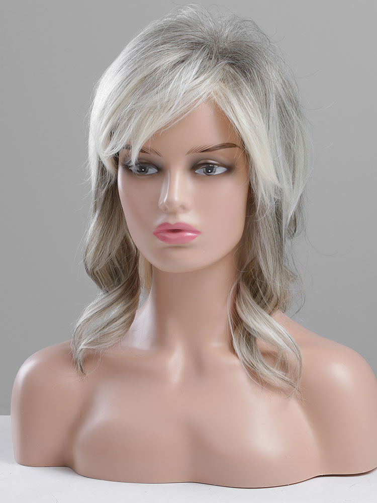 Women's Clothing Accessories | Human Hair Wigs For Women Gray Human Hair Casual Long Human Hair Wigs - FP40178