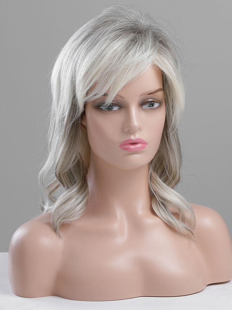 Women's Clothing Accessories | Human Hair Wigs For Women Gray Human Hair Casual Long Human Hair Wigs - FP40178