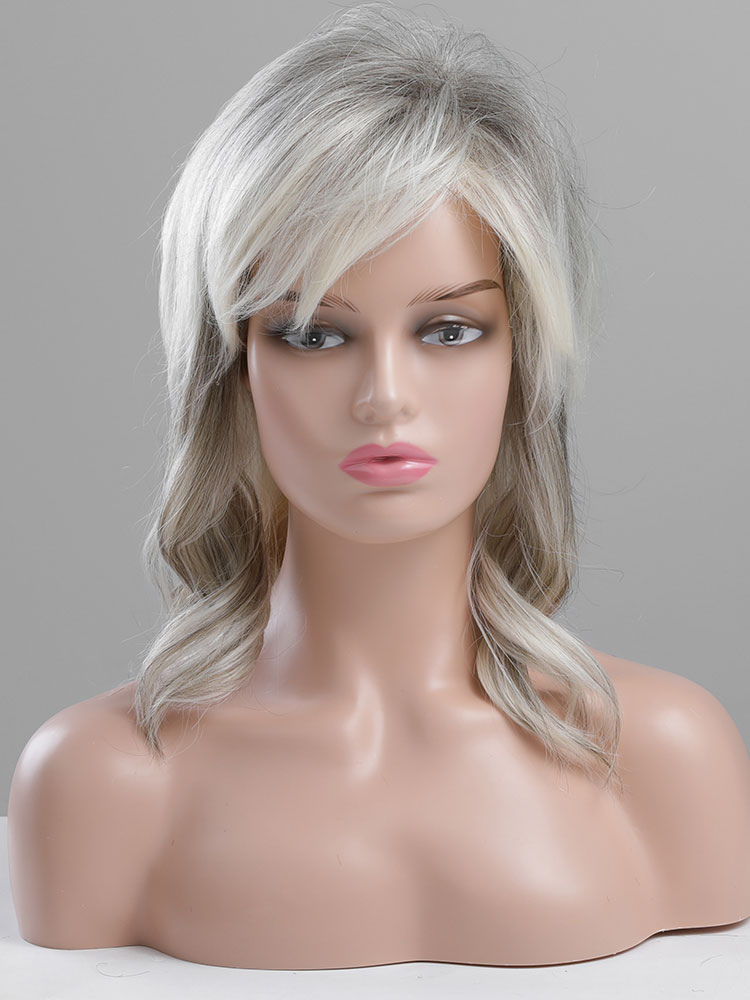 Women's Clothing Accessories | Human Hair Wigs For Women Gray Human Hair Casual Long Human Hair Wigs - FP40178