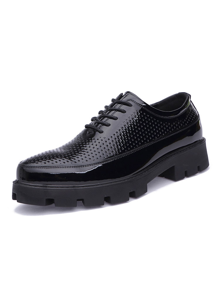 Zapatos de hombre | Zapatos Vestir Hombre Moderno Punta Redonda Correa Ajustable Cuero PU - XK71739