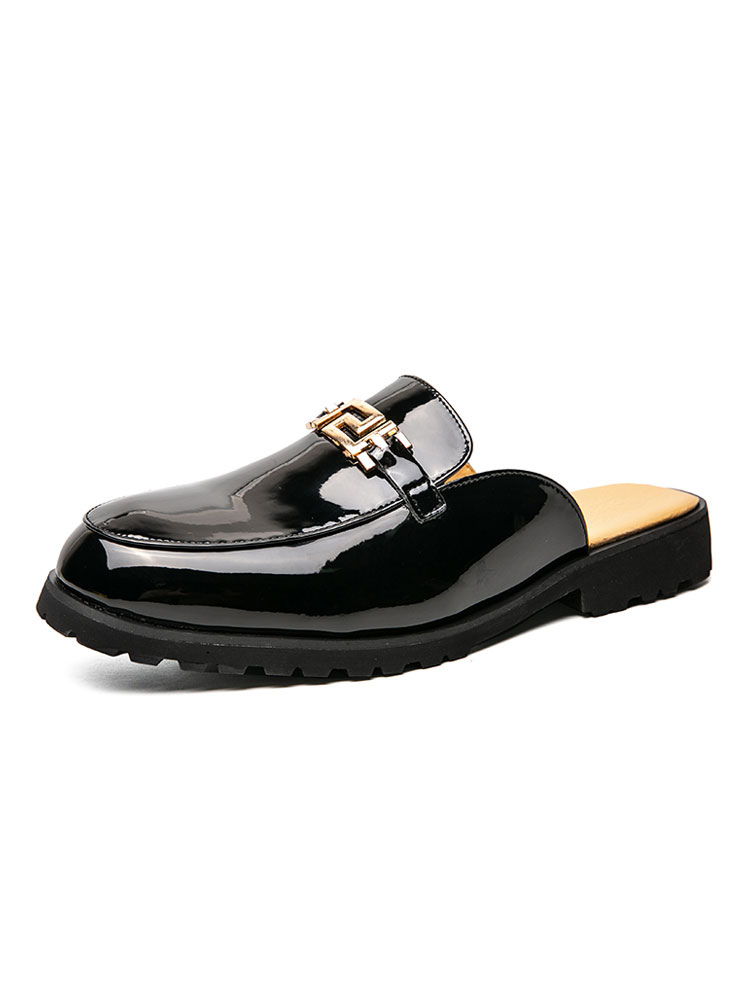 Zapatos de hombre | Mocasines para hombre Zapatos cómodos de piel sintética con detalles de metal sin cordones - PJ38896