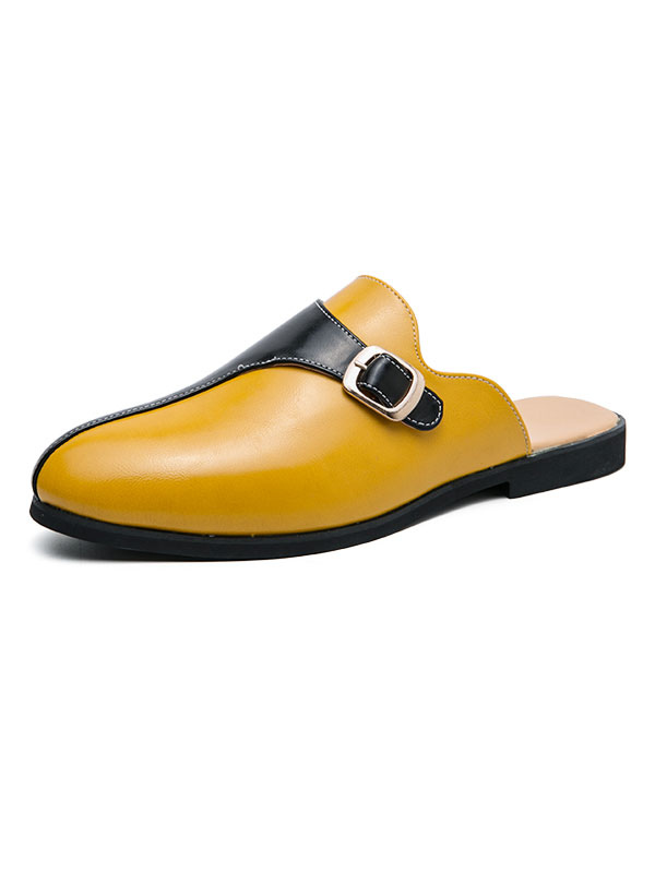 Zapatos de hombre | Zapatos mocasines para hombre Acogedor cuero de PU Hebilla Color Block Slip-On - PG43020
