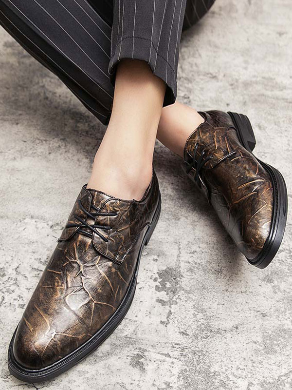 Shoes Men's Shoes | Dress Shoes For Man Fantastic Pointed Toe Strap Adjustable PU Leather - VI47127