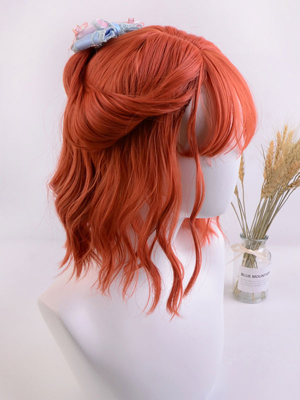 Costumes Lolita | Sweet Lolita Wigs Orange Short Heat-resistant Fiber Lolita Accessories - CU31388