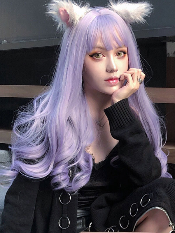 Costumes Lolita | Sweet Lolita Wig Purple Long Heat-resistant Fiber Lolita Accessories - YI34254