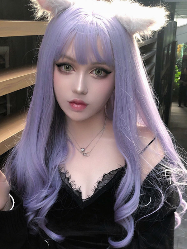 Costumes Lolita | Sweet Lolita Wig Purple Long Heat-resistant Fiber Lolita Accessories - YI34254