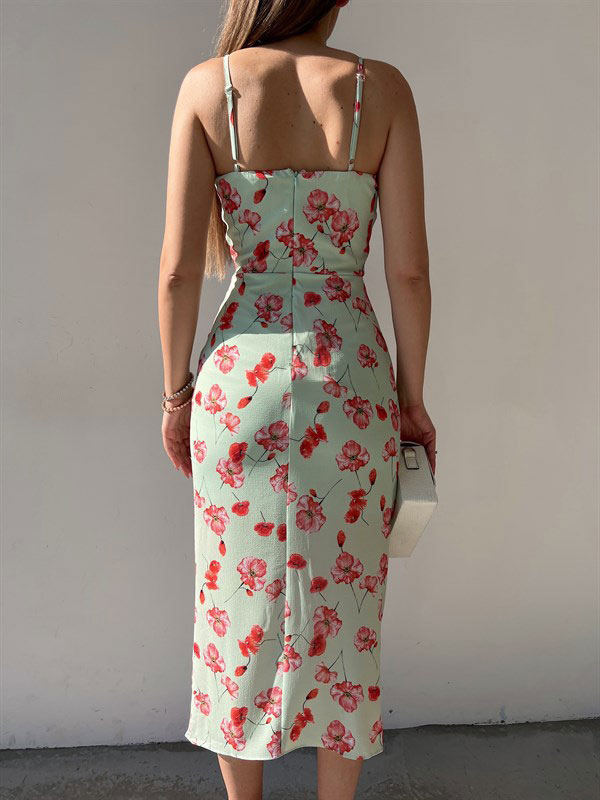 Summer Lilou dress- sky blue romantic flowers