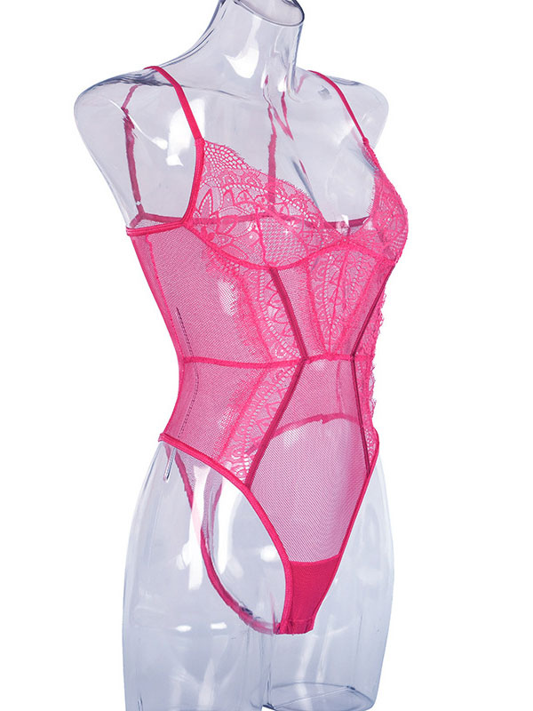 Red Lace Sheer Sexy Teddies main image 0