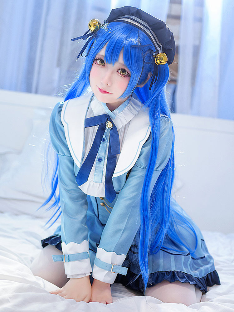 Vtuber Nijisanji Posanke Amamiya Kokoro precioso vestido azul traje Cosplay  traje de fiesta de Halloween conjunto completo 