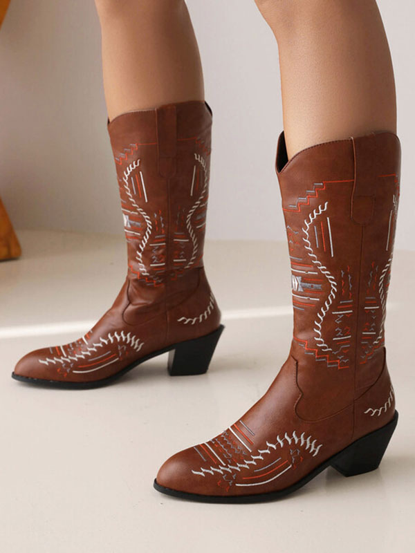 Bottes Mi-Mollet Femme - Talons 8cm, Cuir Souple, Semelle Antidérapante - Élégantes & Confortables Automne/Hiver