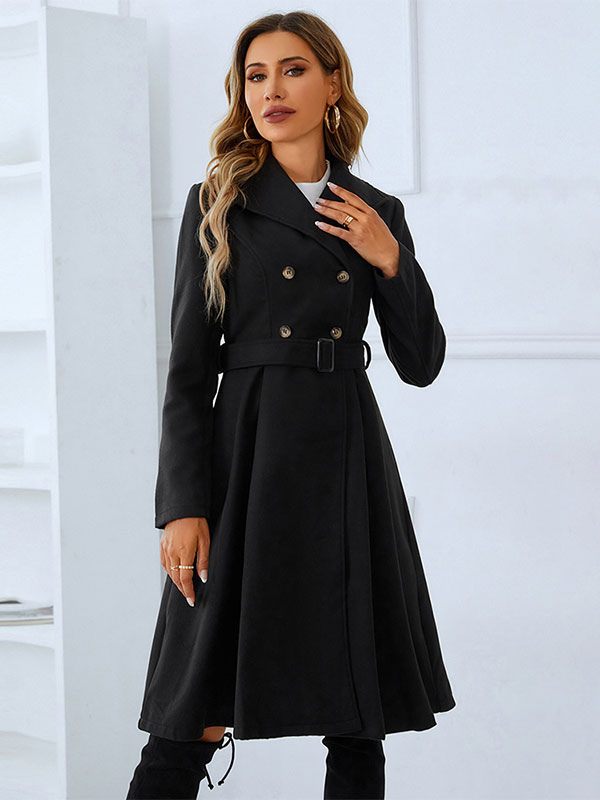manteau chic noir pour femme