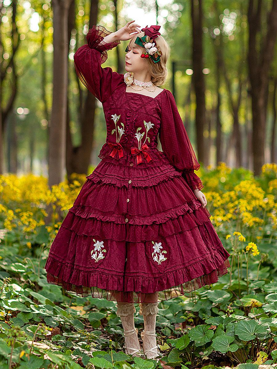 classic lolitia dresses Classic Lolita JSK Dress with Large Hem and Cotton Lining