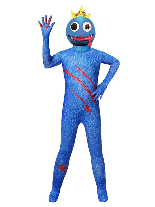 Rainbow Friends Children's Halloween Blue Rainbow Friends Costume 