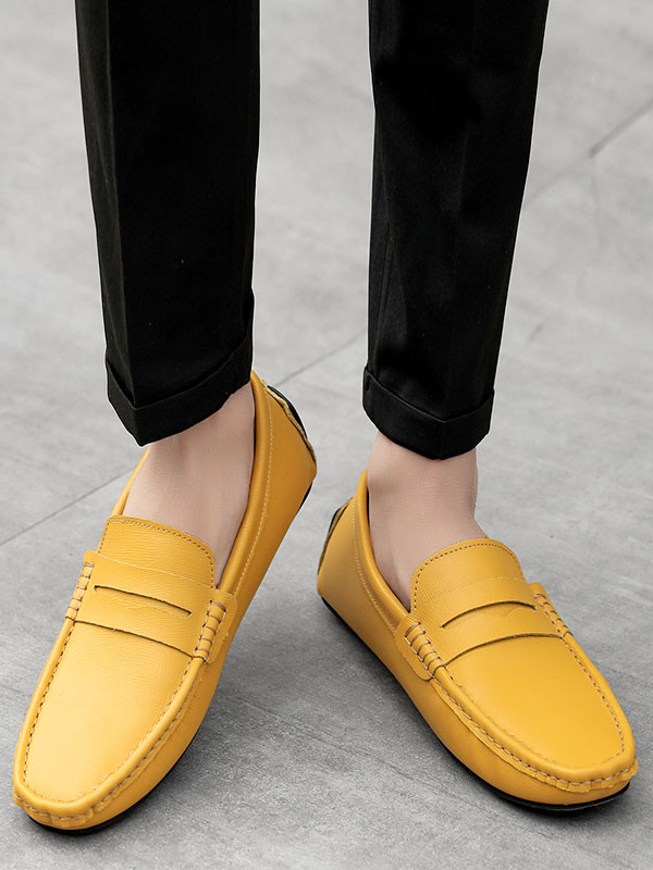 Men's Loafer Shoes PU Leather Monk Strap SlipOn Driving Shoes