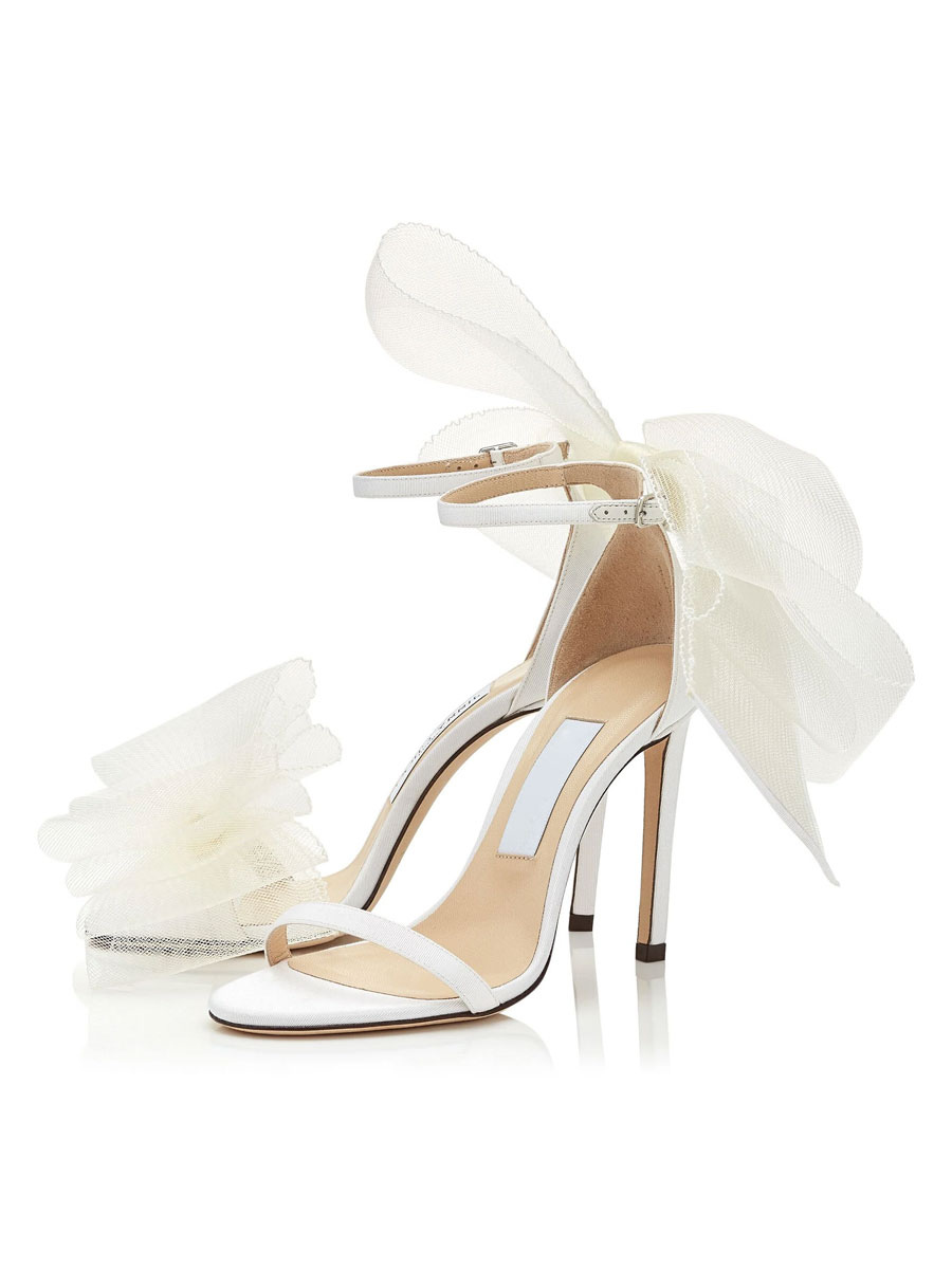 Sandales à talons pour femmes avec bride à la cheville, chaussures de mariage