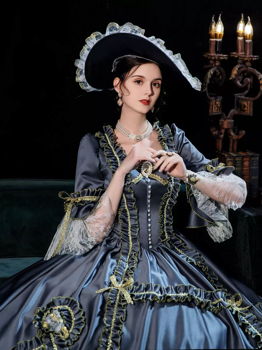 Robe Vampire Femme Style Gothique - Robe Noire Dentelle Pour Soirée Halloween Ou Soirée Costumée