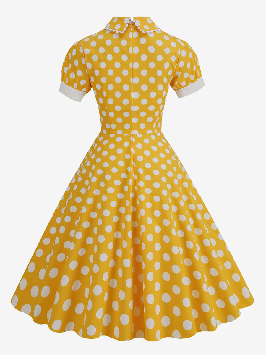 Damenkleid Hepburn Stil Vintage - Langarm Kleid Mit V-Ausschnitt Für Halloween