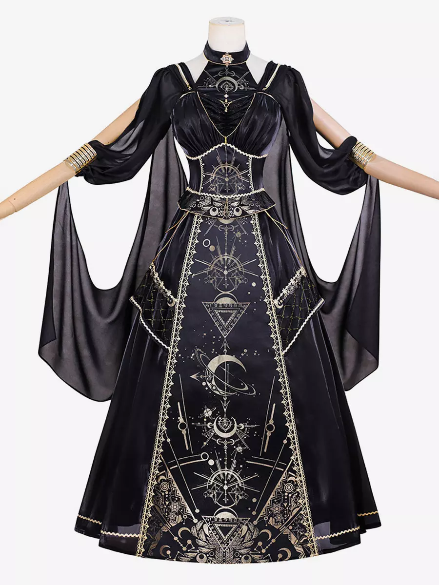 sheer black lolita dress Fairytale Dream Sheer Sleeve Mini Dress Black main image 0