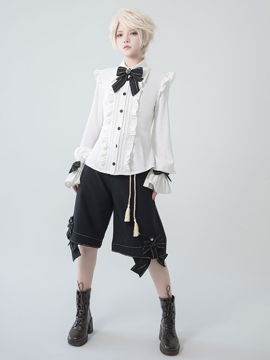 【Pré-vente】 Gothique Lolita Ouji Bas Short Gothique Chic