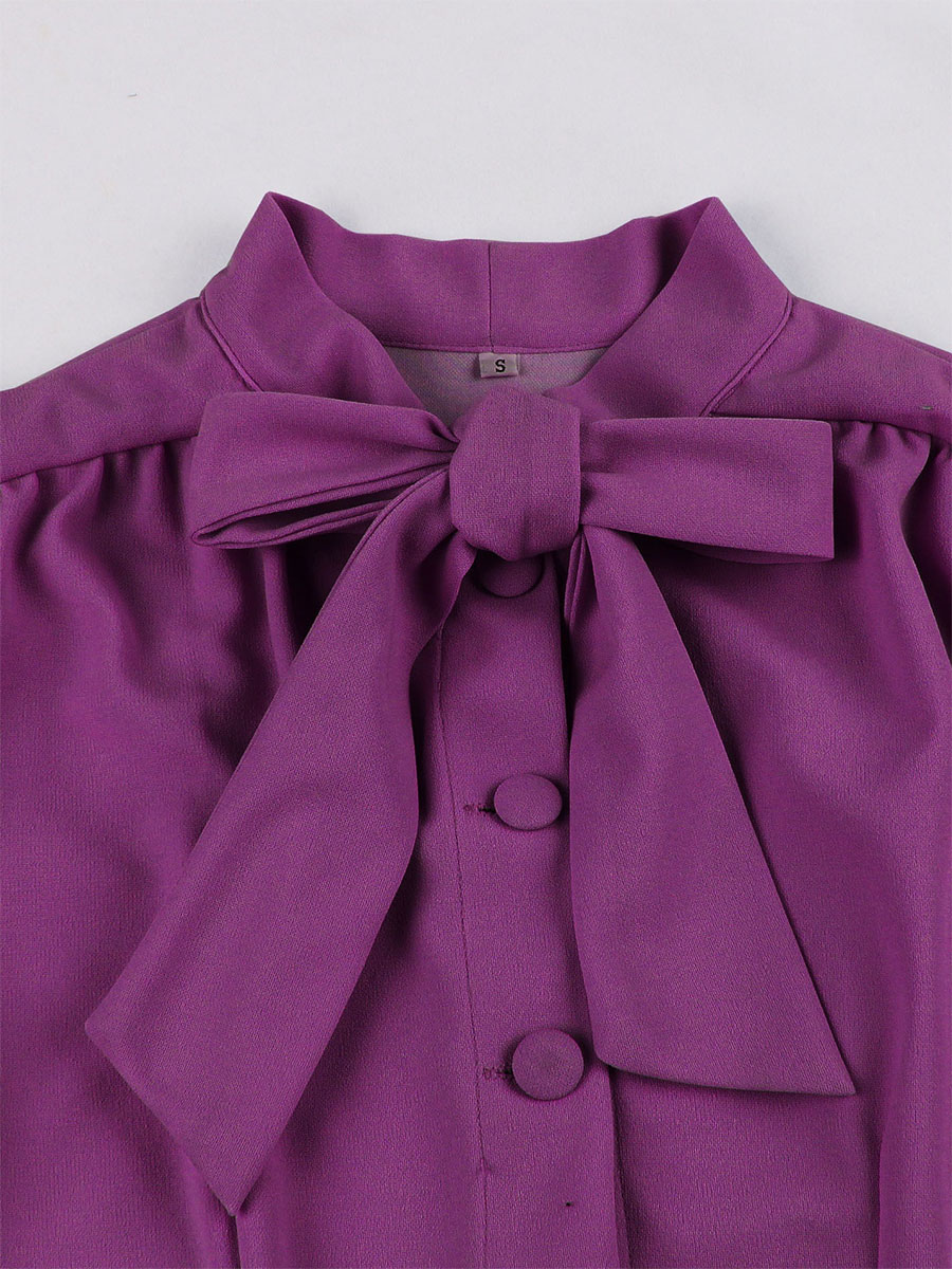Purple Soft Bodycon Dress Belted main image 1