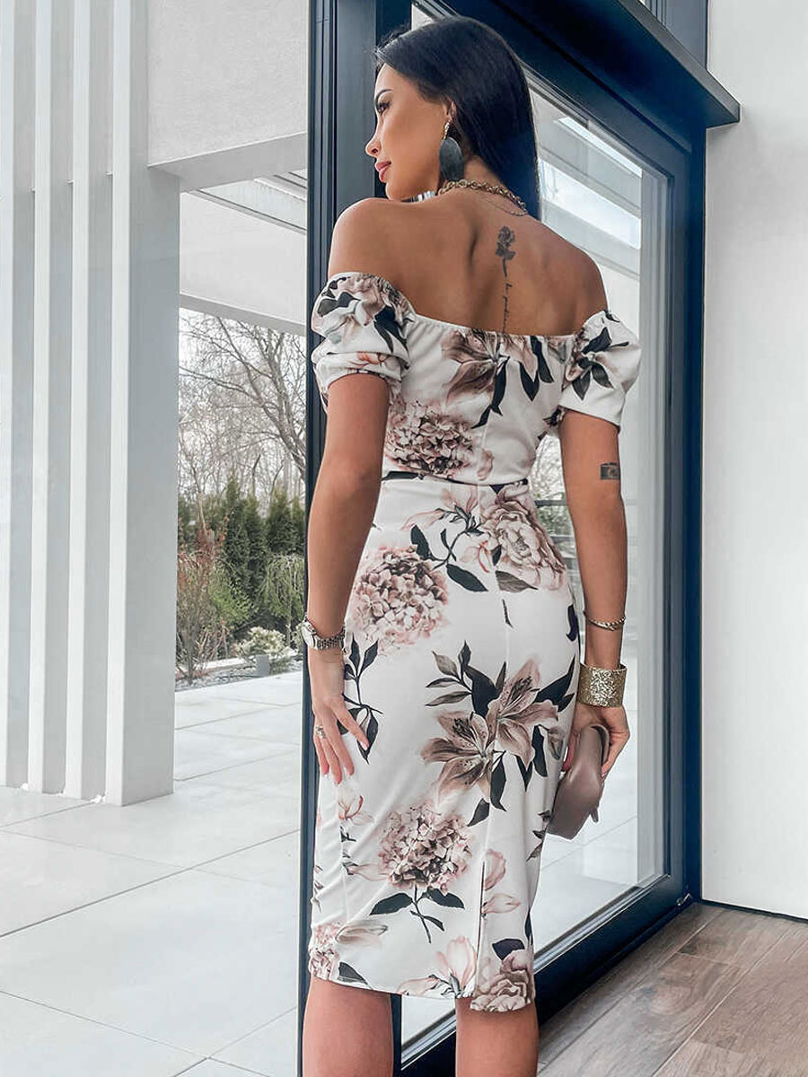 Damen Vintage Kleid Mit Spitze - Elegantes Partykleid Mit Patchwork Design