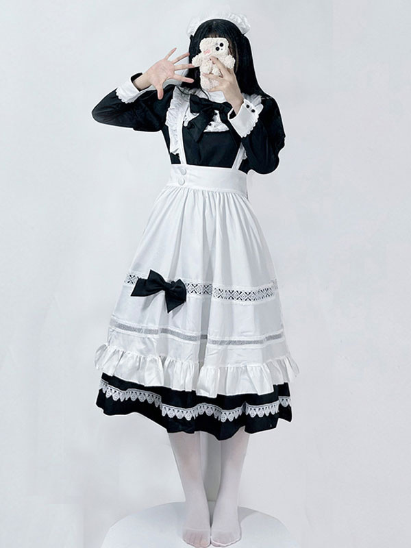 Robes Lolita Gothiques Nœuds Volants Noir