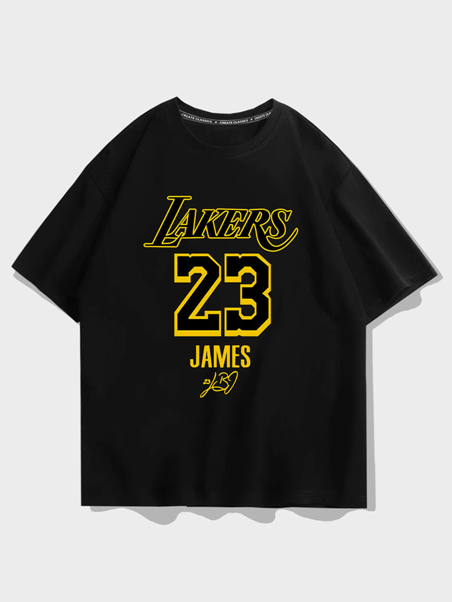 Lakers No. 23 LeBron James T-shirt for Men 