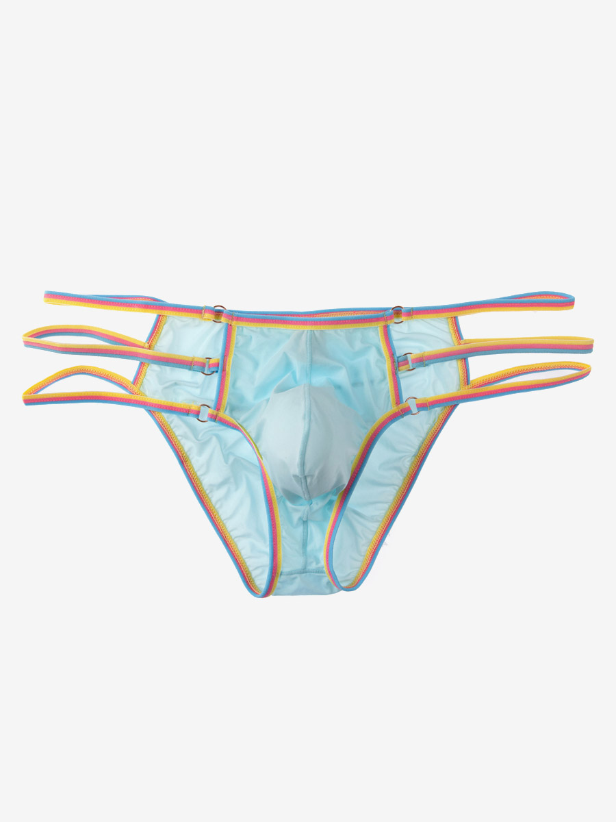 Men's Sexy Panties Pink Color Block Nylon Men's Lingerie - Milanoo.com