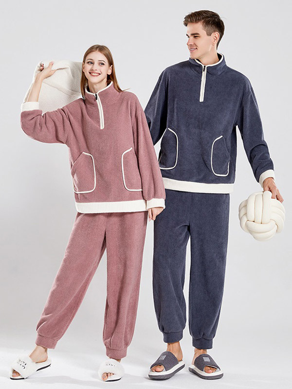 Ensemble De Maison Pyjama Manches Longues Pantalon Flanelle